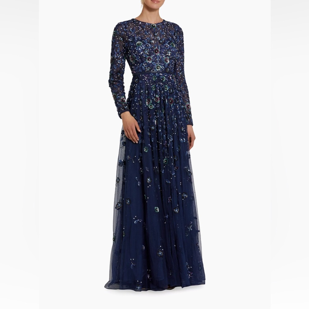 Mac Duggal Floral A-Line Gown